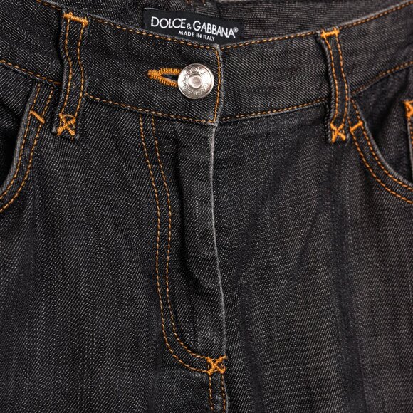 Dolce & Gabbana Charcoal Straight-Leg Logo Plaque Jeans - Picture 7 of 13